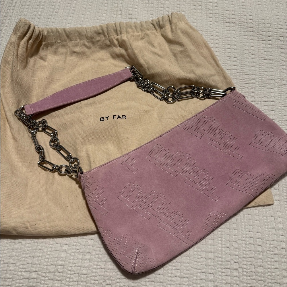 BY FAR Pink Chain Shoulder Bag